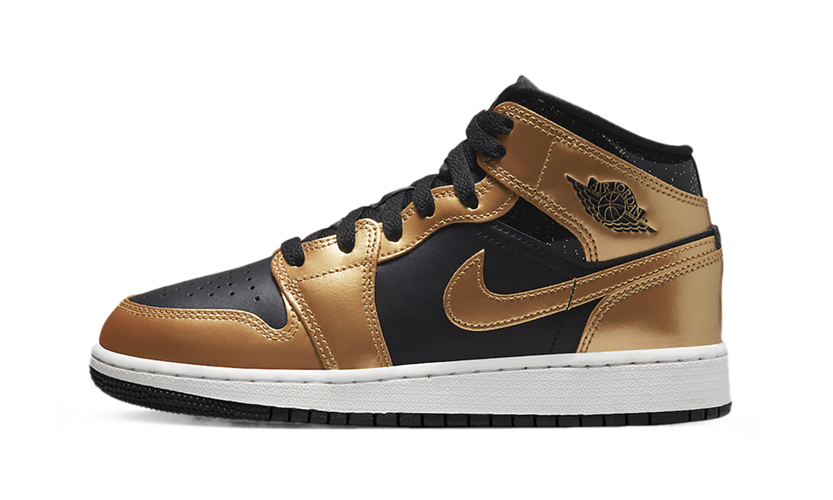 Air Jordan 1 Mid SE Metallic Gold Black CHANG SNEAKERS