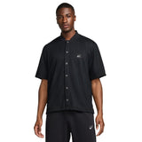 Nike KD Dri-Fit Short Sleeve Loose Fit Button Down Black Shirt
