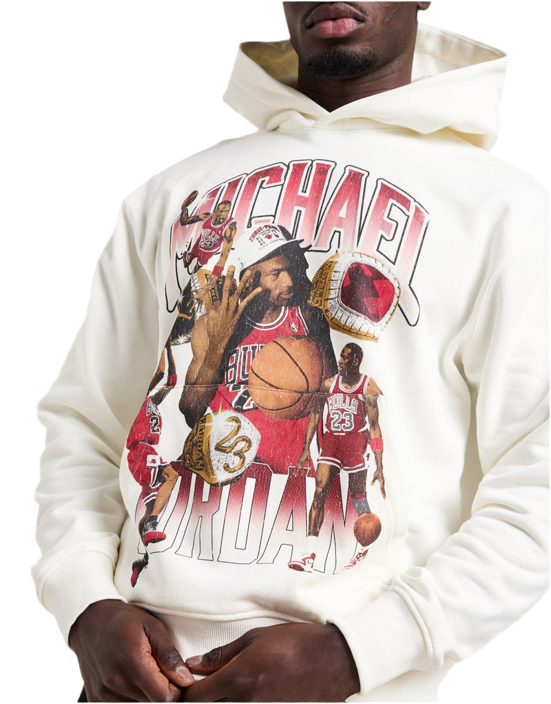 JORDAN FLIGHT FLEECE SWEATSHIRT WHITE