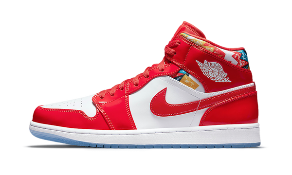 Air Jordan 1 Mid Barcelona Sweater Red Patent