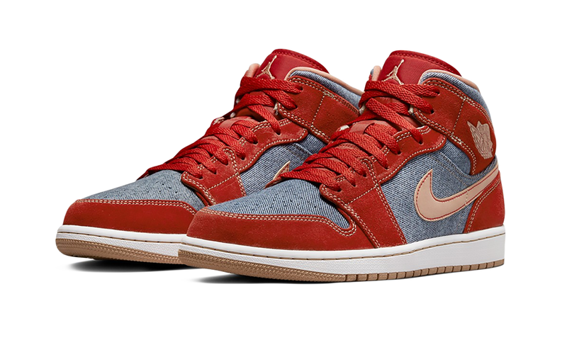 Air Jordan 1 Mid Denim Red