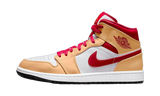 Air Jordan 1 Mid Light Curry Cardinal