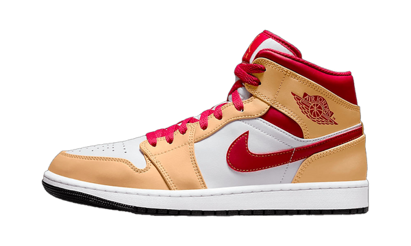 Air Jordan 1 Mid Light Curry Cardinal