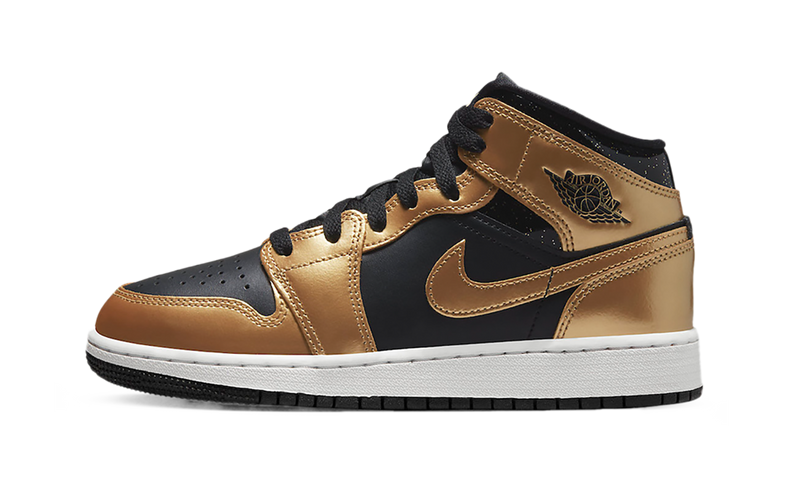 Air Jordan 1 Mid SE Metallic Gold Black