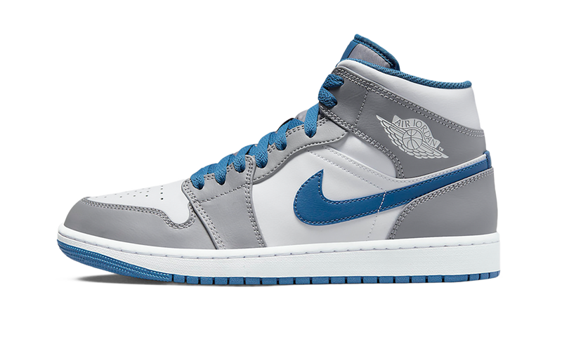 Air Jordan 1 Mid True Blue Cement