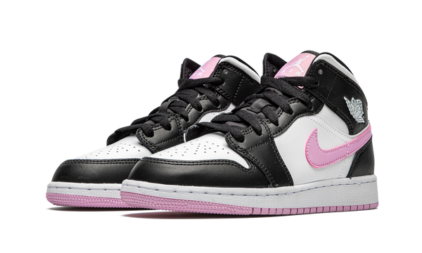 Air Jordan 1 Mid White Black Light Arctic Pink Front