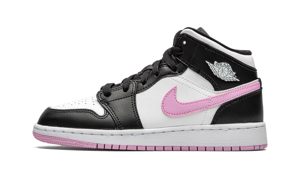 Air Jordan 1 Mid White Black Light Arctic Pink Side