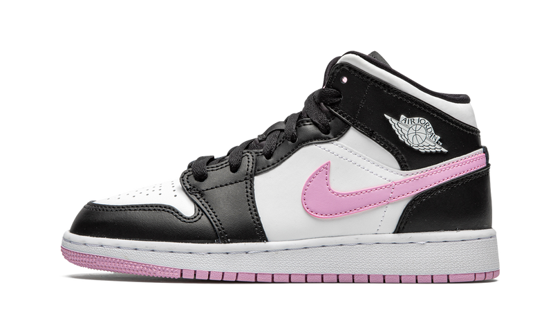 Air Jordan 1 Mid White Black Light Arctic Pink Side