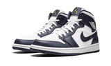 Air Jordan 1 Mid White Metallic Gold Obsidian Front