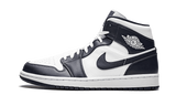 Air Jordan 1 Mid White Metallic Gold Obsidian Side