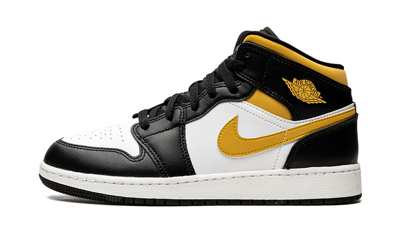 Air Jordan 1 Mid White Pollen Black