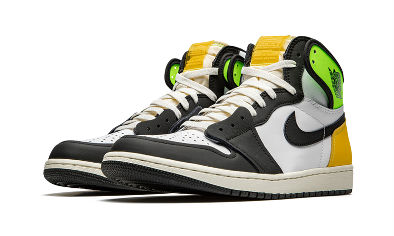 Air Jordan 1 Retro High White Black Volt University Gold