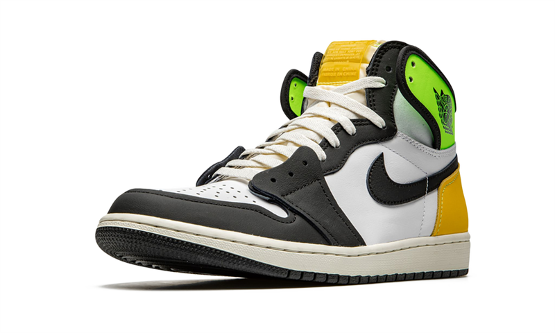 Air Jordan 1 Retro High White Black Volt University Gold