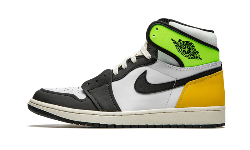 Air Jordan 1 Retro High White Black Volt University Gold