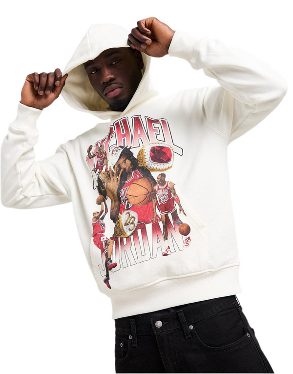 JORDAN FLIGHT FLEECE SWEATSHIRT WHITE