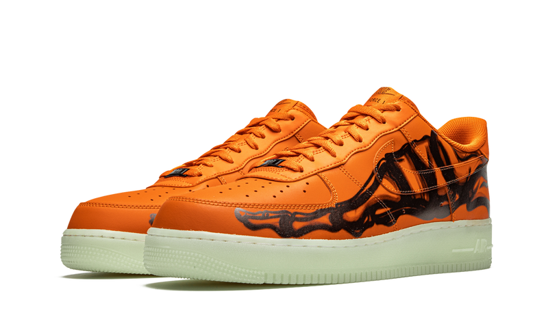 Nike Air Force 1 Low Orange Skeleton Halloween (2020) Front