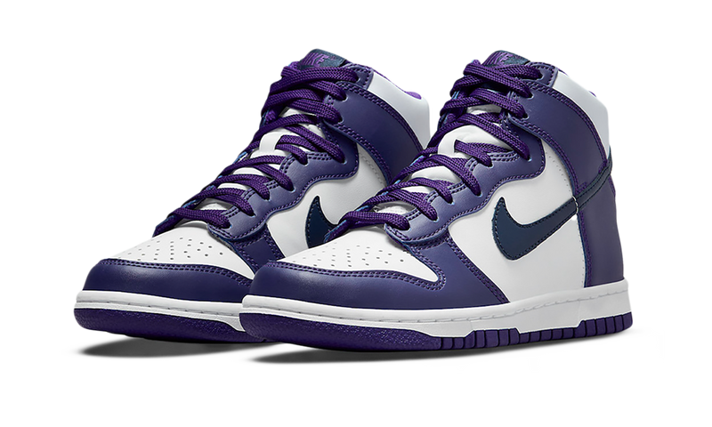 Nike Dunk High Electro Purple Midnight Navy Front