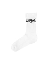 [UNREAL] WHITE/BLACK LOGO SOCKS